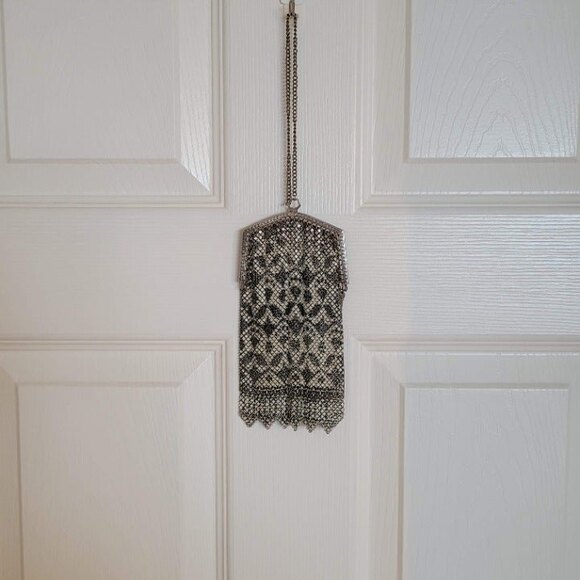 Vintage Mandalian Mfg. Co. Mesh Purse-Black/Sea Green - Picture 2 of 12